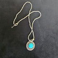 💎 Title: 925 Sterling Silver Jerusalem Pendant with Opal Stone 💙 | Double-Sided | Lumina