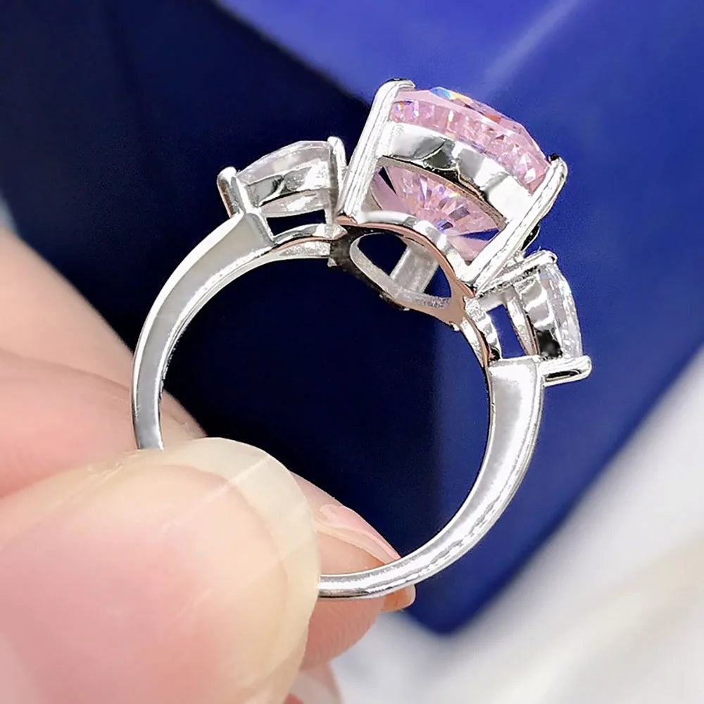 925 Sterling Silver Water Drop Ring – Premium Moissanite D VVS1