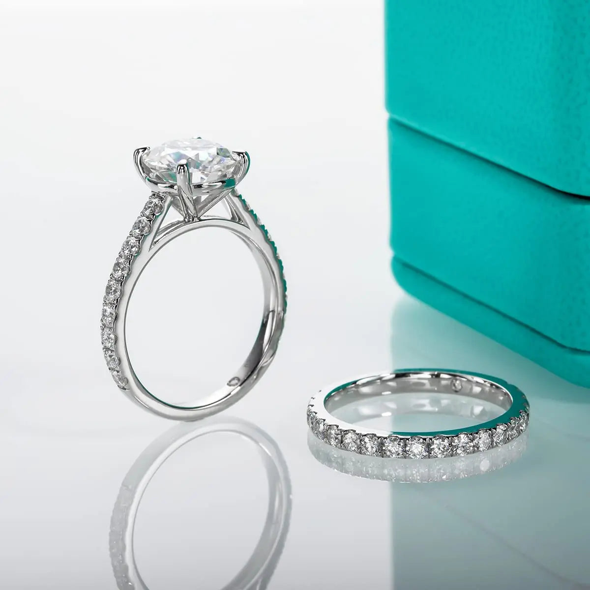 💎 LUMINA – 3CT Moissanite Ring 925 Sterling Silver | Luxury Diamond Look | Single or 2-Ring Set