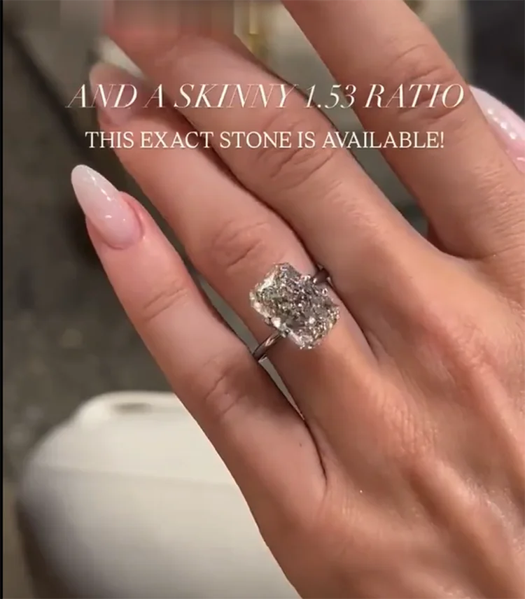 LUMINA Luxury Radiant Cut Lab Diamond Ring – 14K White Gold IGI Certified