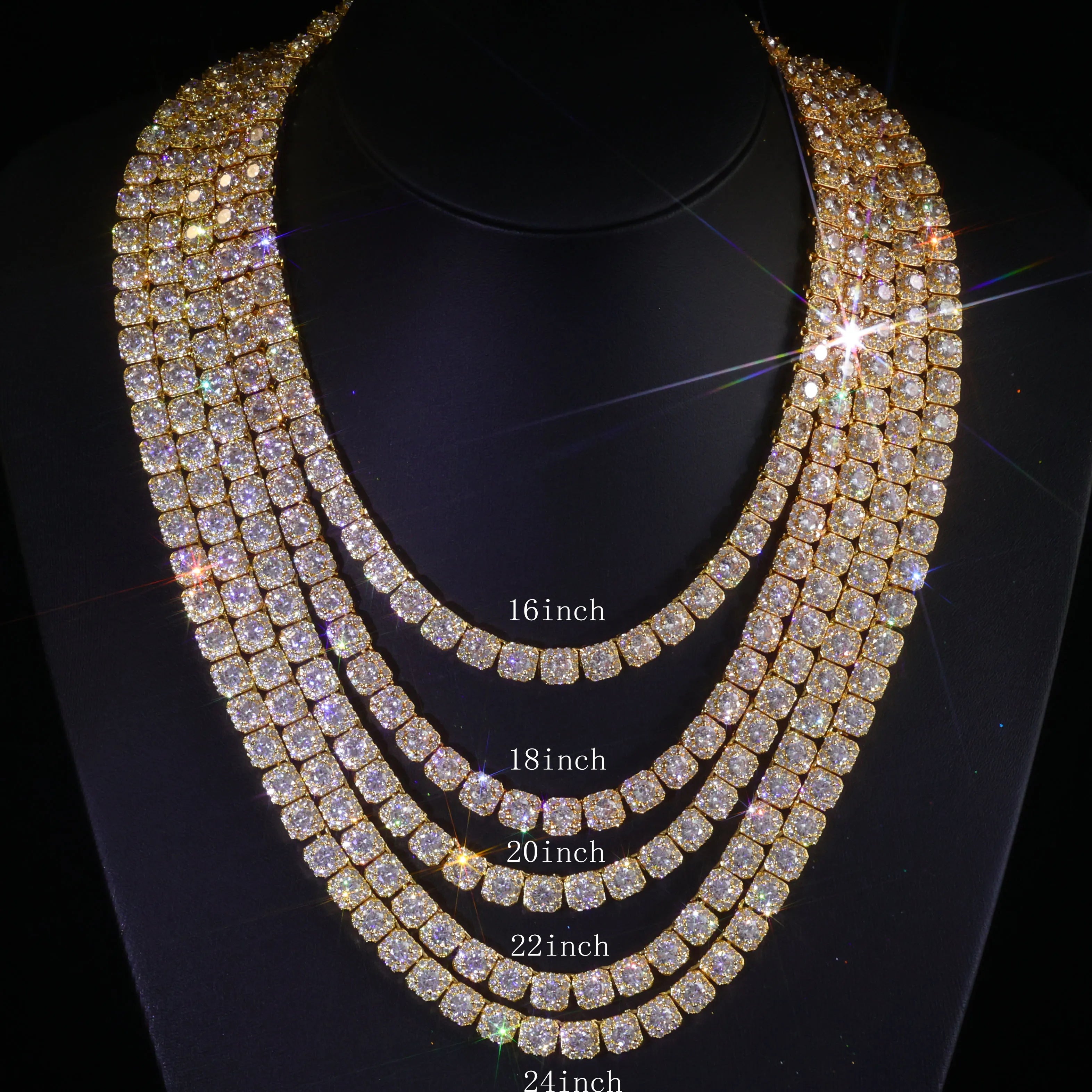 Luxury Moissanite Cuban Link Chain – 7MM Iced Out Necklace & Bracelet 925 Silver / Gold