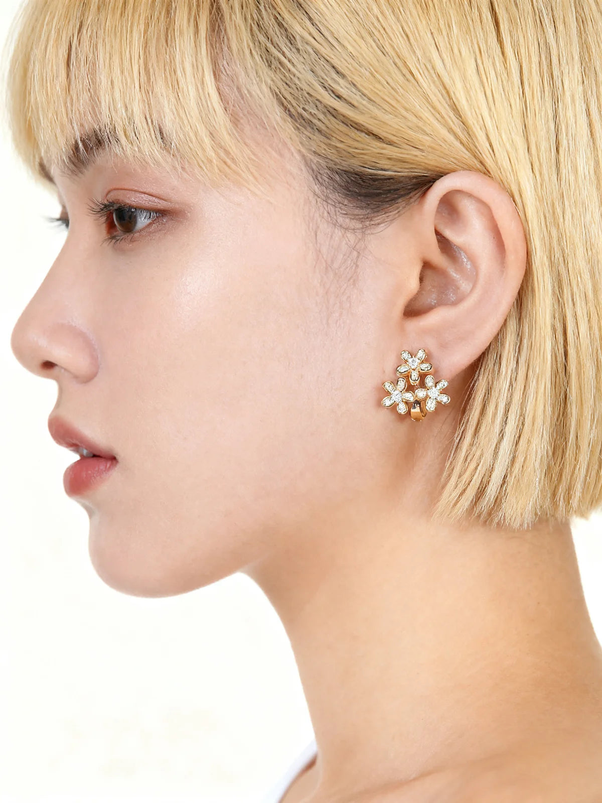 Lumina Moissanite Flower Earrings