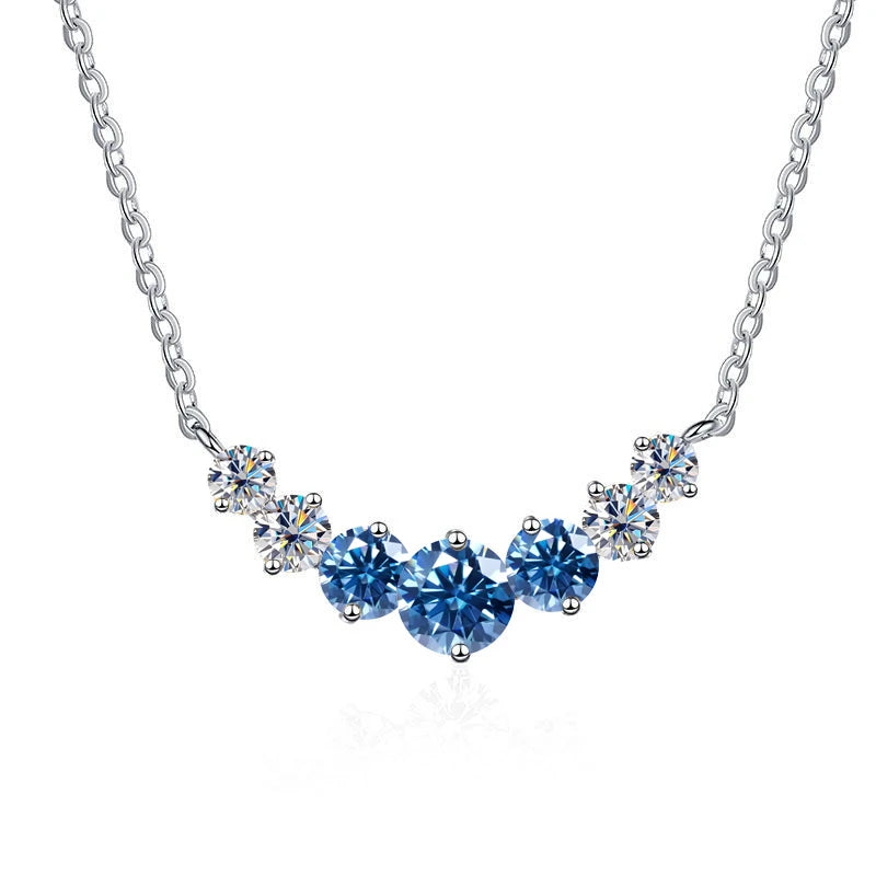 LUMINA Pyramid Moissanite Necklace – 925 Sterling Silver Geometric Pendant for Women