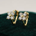 100% Real 18K Gold Stud Earrings Luxury Classic Design 1CT D Color VVS1 Moissanite Diamond Earrings with GRA Certificate