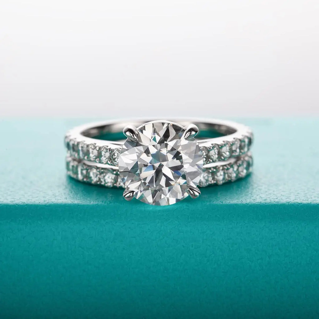 💎 LUMINA – 3CT Moissanite Ring 925 Sterling Silver | Luxury Diamond Look | Single or 2-Ring Set