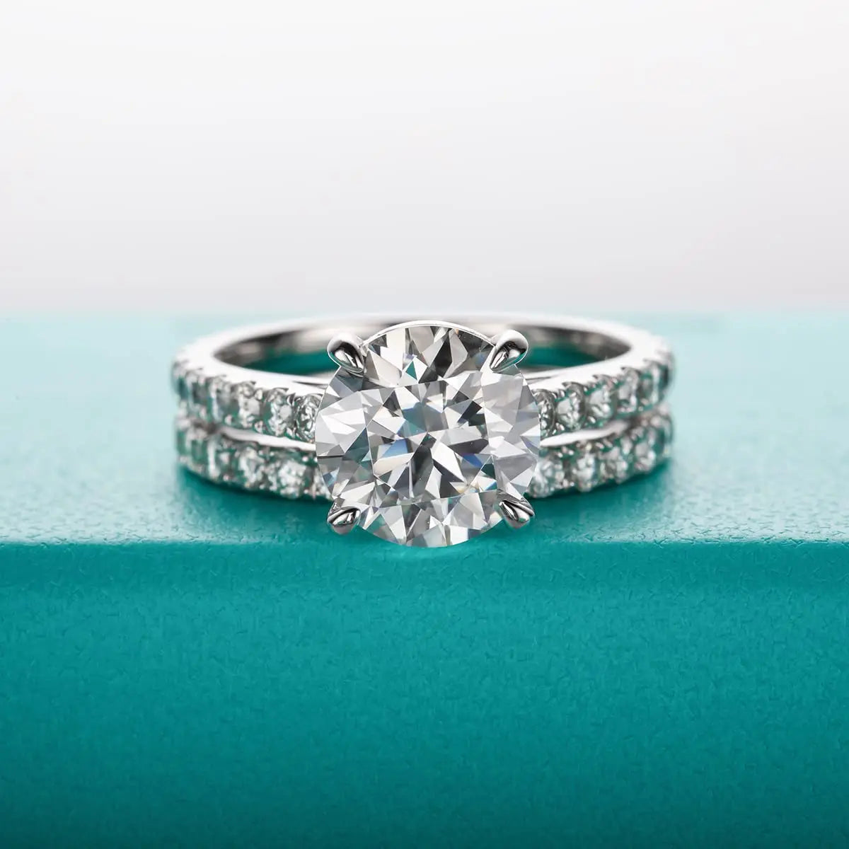 💎 LUMINA – 3CT Moissanite Ring 925 Sterling Silver | Luxury Diamond Look | Single or 2-Ring Set