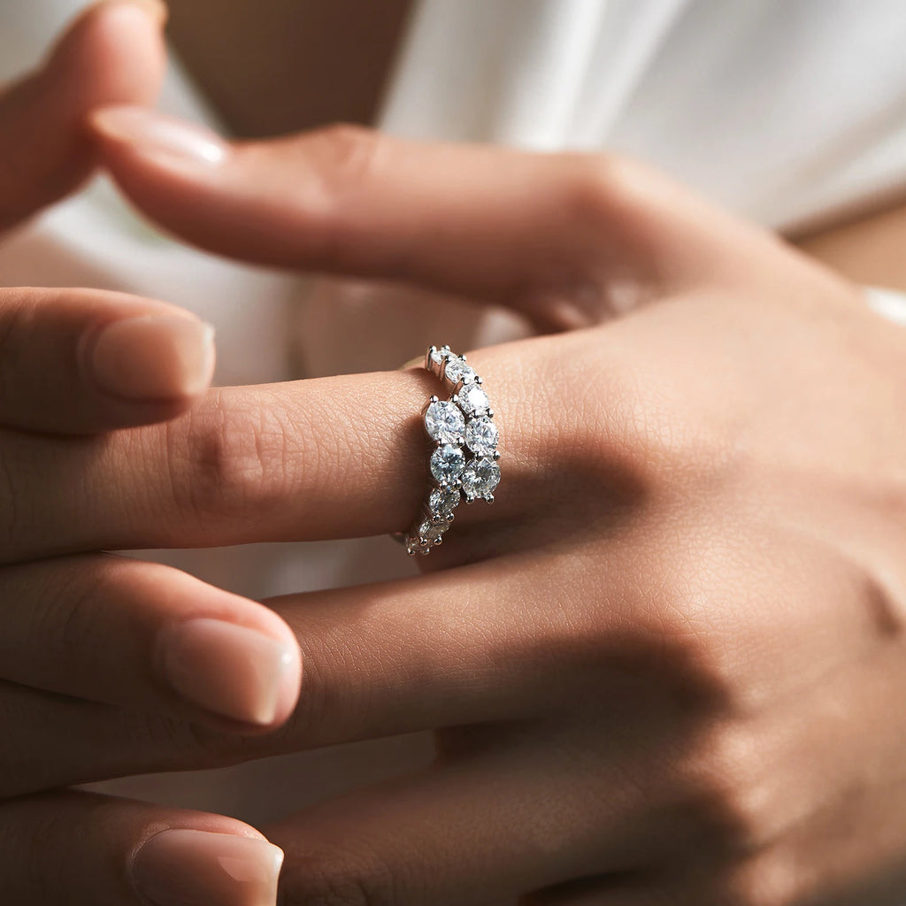 Lumina Classic Eternity Zircon Ring | 925 Sterling Silver Luxury Band