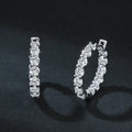 Moissanite Hoop Earrings – 925 Sterling Silver | Elegant Diamond-Like Shine