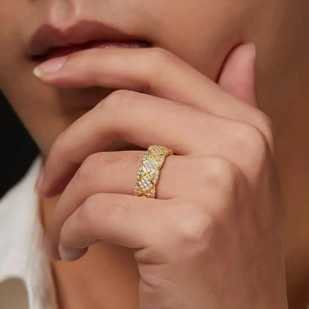 : LUMINA™ Luxury Moissanite Ring – 925 Sterling Silver & 18K Gold Plated | GRA Certified