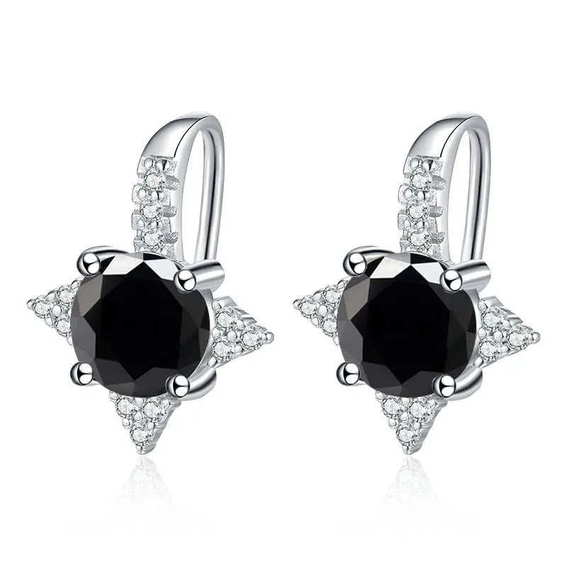 Luxury VVS1 D Color Moissanite Stud Earrings 925 Silver With GRA Certificate עגילי מוסנייט יוקרתיים VVS1 צבע D כסף 925 כולל תעודת GRA