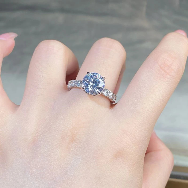 Lumina Premium Moissanite Ring – Brilliant Shine 925 Sterling Silver