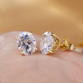 Brilliant Moissanite Stud Earrings – Pure 925 Silver, D Color VVS1 Sparkle