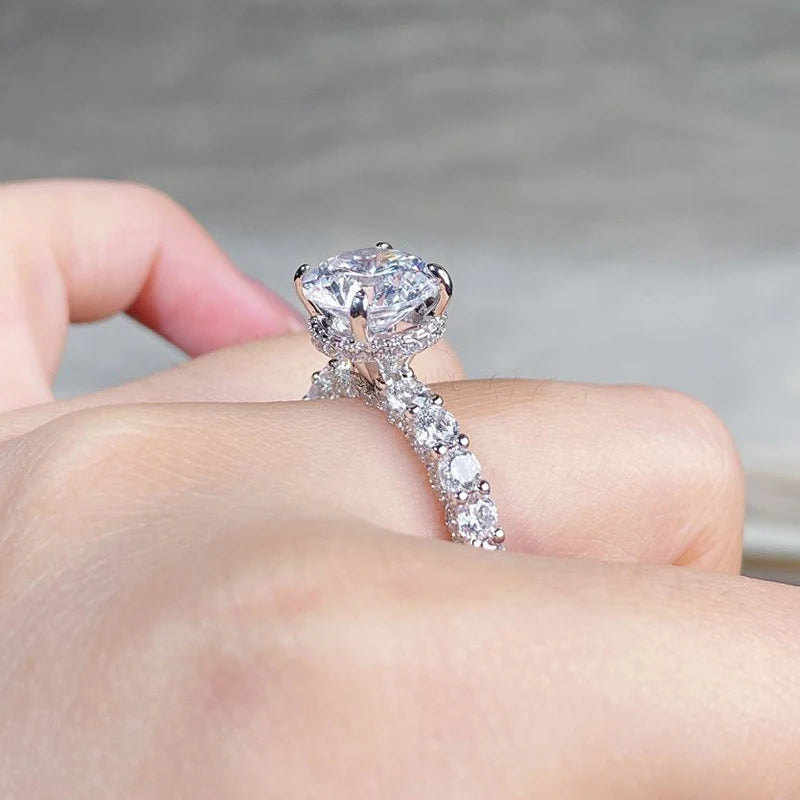 Lumina Premium Moissanite Ring – Brilliant Shine 925 Sterling Silver
