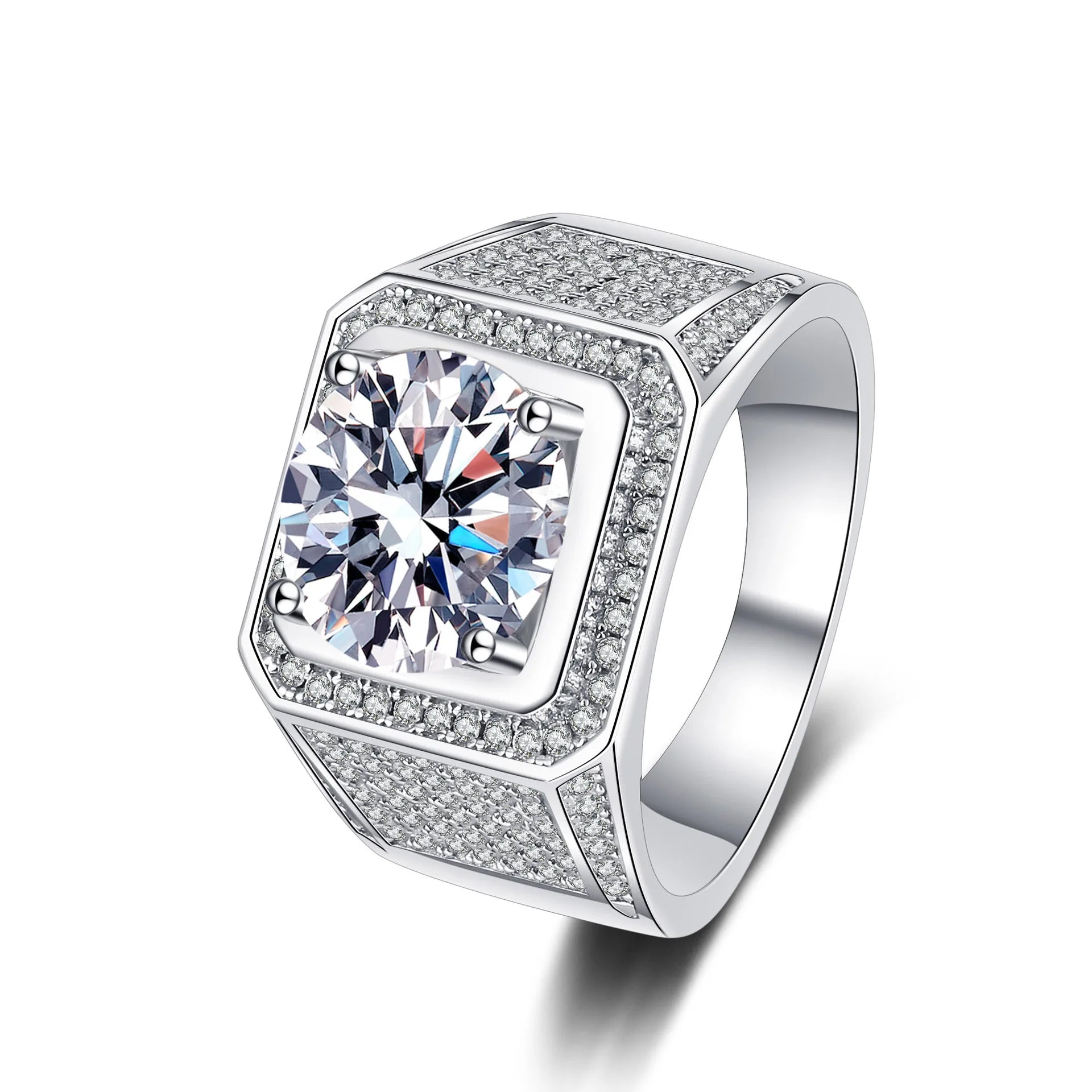 Luxury Moissanite Ring 925 Silver – VVS1 Diamond Look