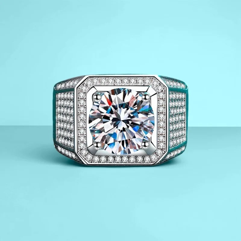 Luxury Moissanite Ring 925 Silver – VVS1 Diamond Look