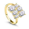 Luxury Moissanite Ring for Women – 18K Gold Plated | Silver, Rose Gold & Gold | Multiple Sizes