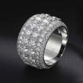 LUMINA Iced Out Moissanite Ring for Men – 925 Sterling Silver