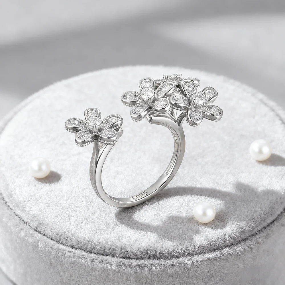 Lumina Moissanite Flower Earrings