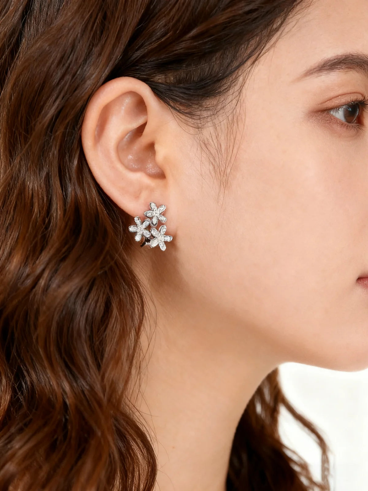 Lumina Moissanite Flower Earrings