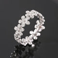 Elegant Moissanite Ring for Women – 18K Gold Plated | Brilliant Sparkle, Floral Design