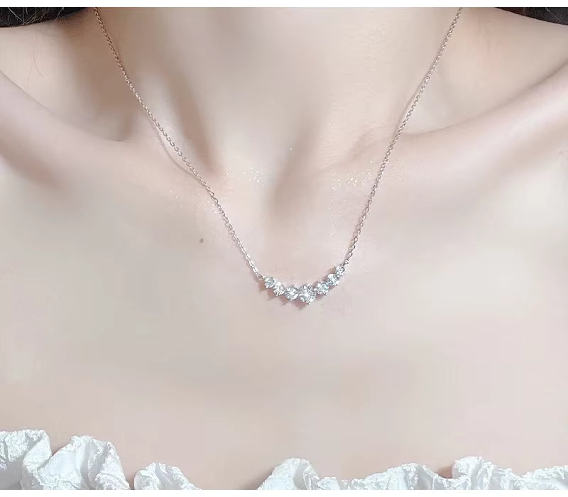 LUMINA Moissanite Pyramid Pendant Necklace – 925 Sterling Silver | Elegant Gift for Women