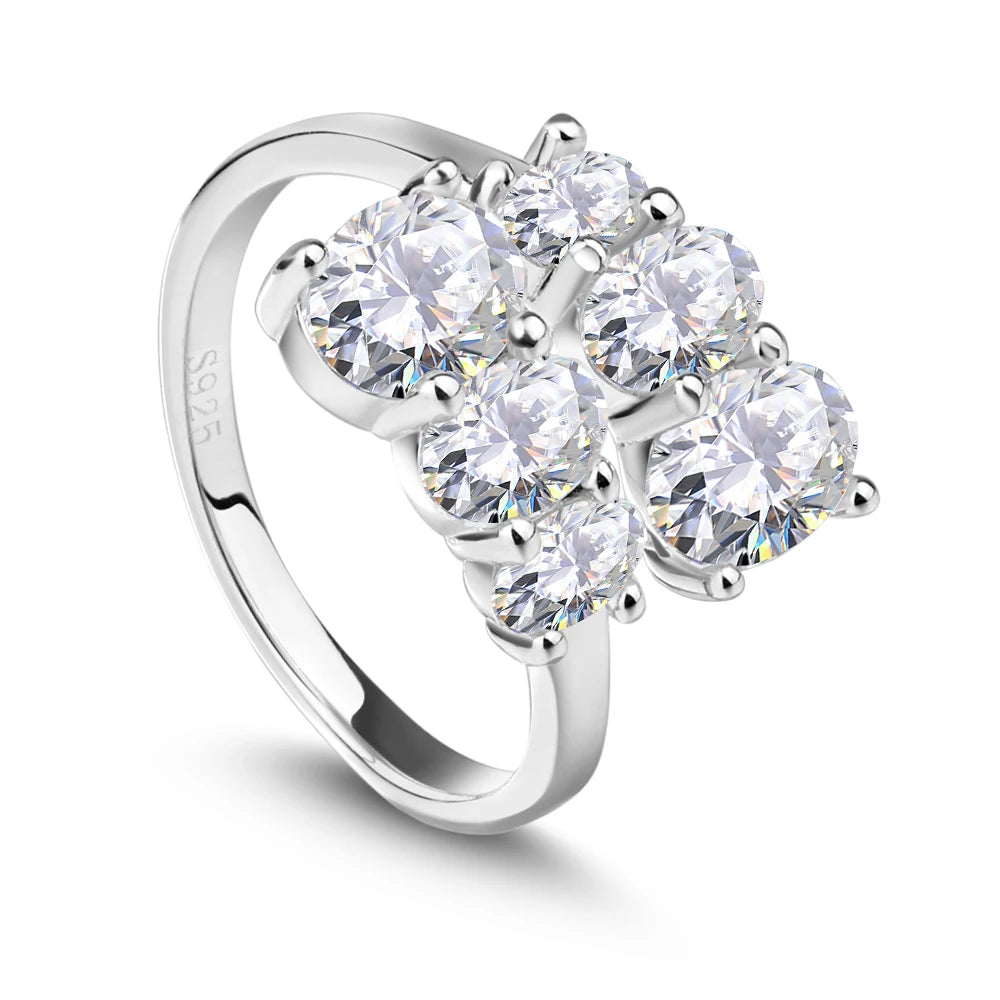 Luxury Moissanite Ring for Women – 18K Gold Plated | Silver, Rose Gold & Gold | Multiple Sizes