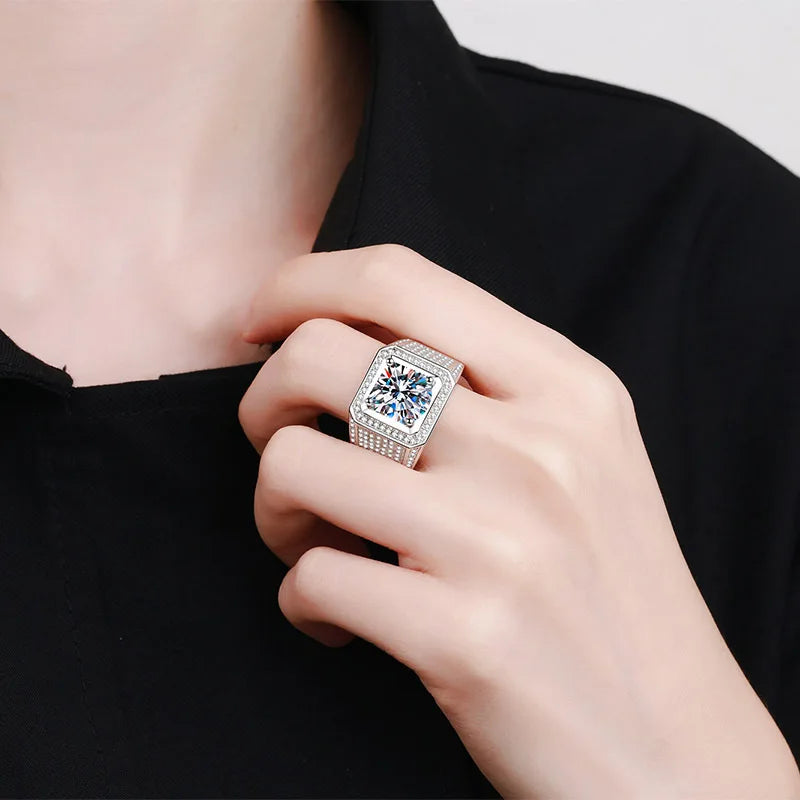 Luxury Moissanite Ring 925 Silver – VVS1 Diamond Look