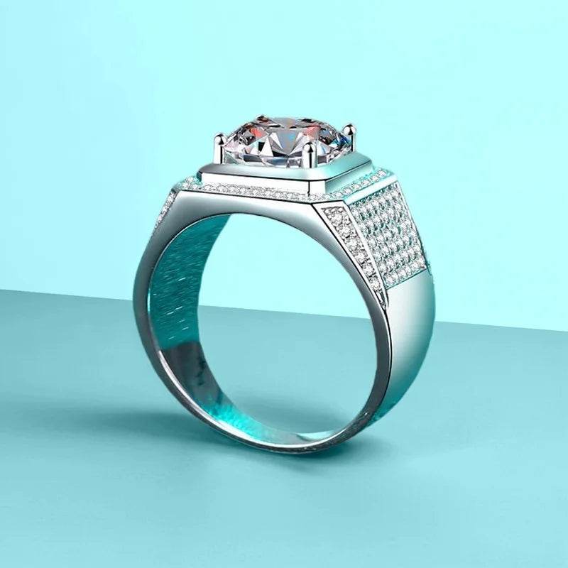 Luxury Moissanite Ring 925 Silver – VVS1 Diamond Look