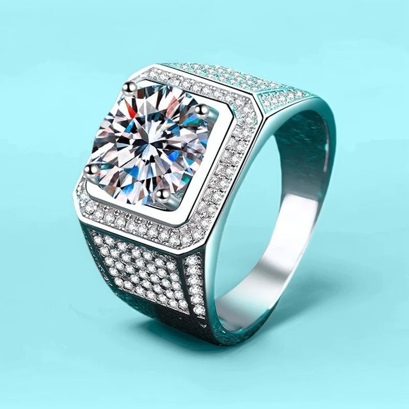 Luxury Moissanite Ring 925 Silver – VVS1 Diamond Look