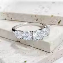 Luxury Moissanite Ring -925 Silver LUMINA