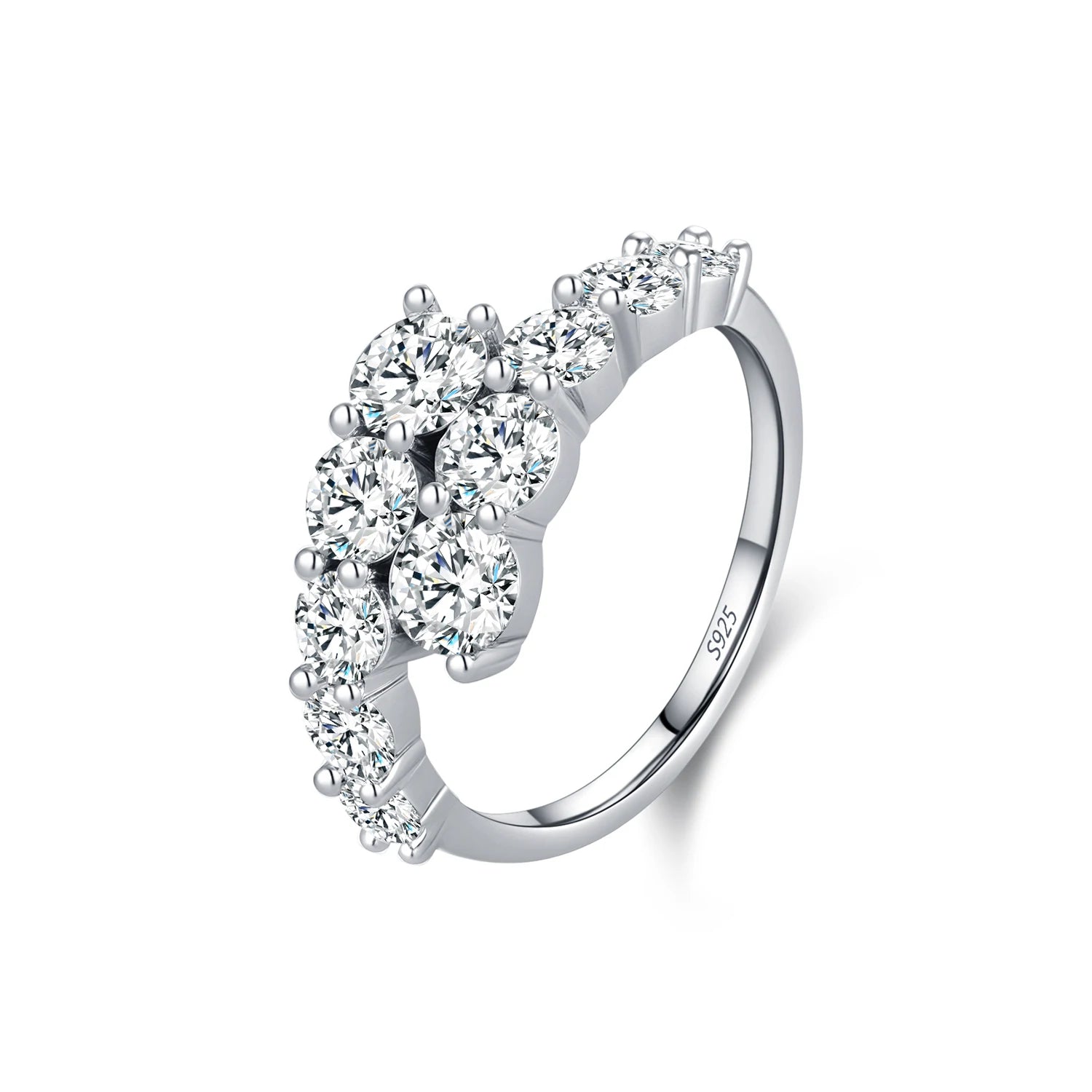 Lumina Classic Eternity Zircon Ring | 925 Sterling Silver Luxury Band