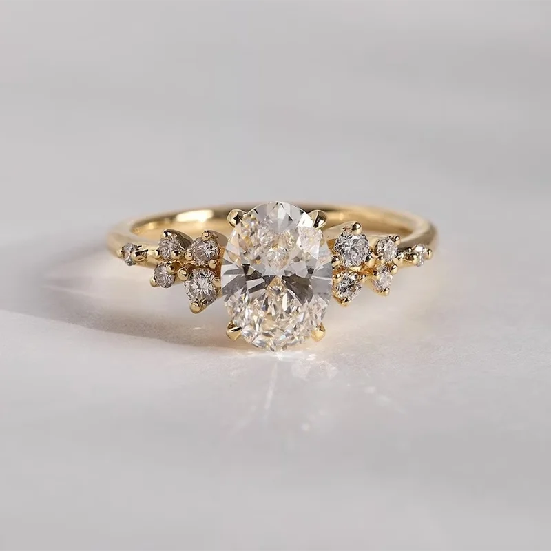 💎 LUMINA – Oval Moissanite Ring 925 Sterling Silver | Luxury Diamond Look