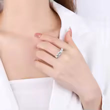 Luxury Moissanite Ring -925 Silver LUMINA