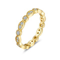 Luxury Moissanite Ring for Women – 18K Gold Plated Elegant Sparkling Design