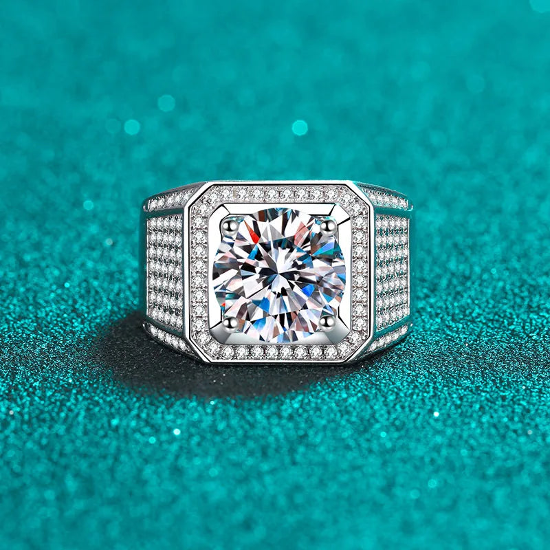 Luxury Moissanite Ring 925 Silver – VVS1 Diamond Look