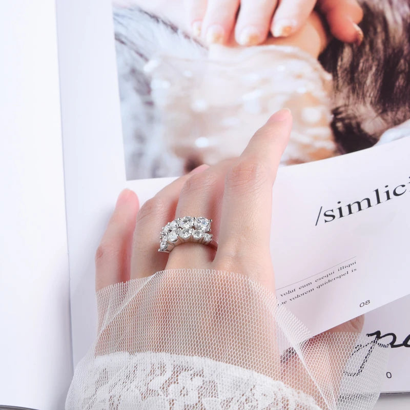 LUMINA™ Premium Moissanite Ring – 925 Silver | Diamond Look | D VVS1 Certified