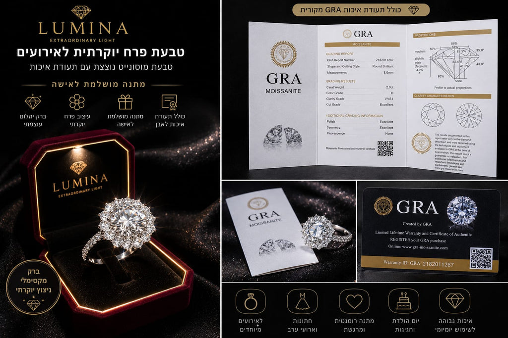 LUMINA Certified Moissanite – GRA Certificate Included