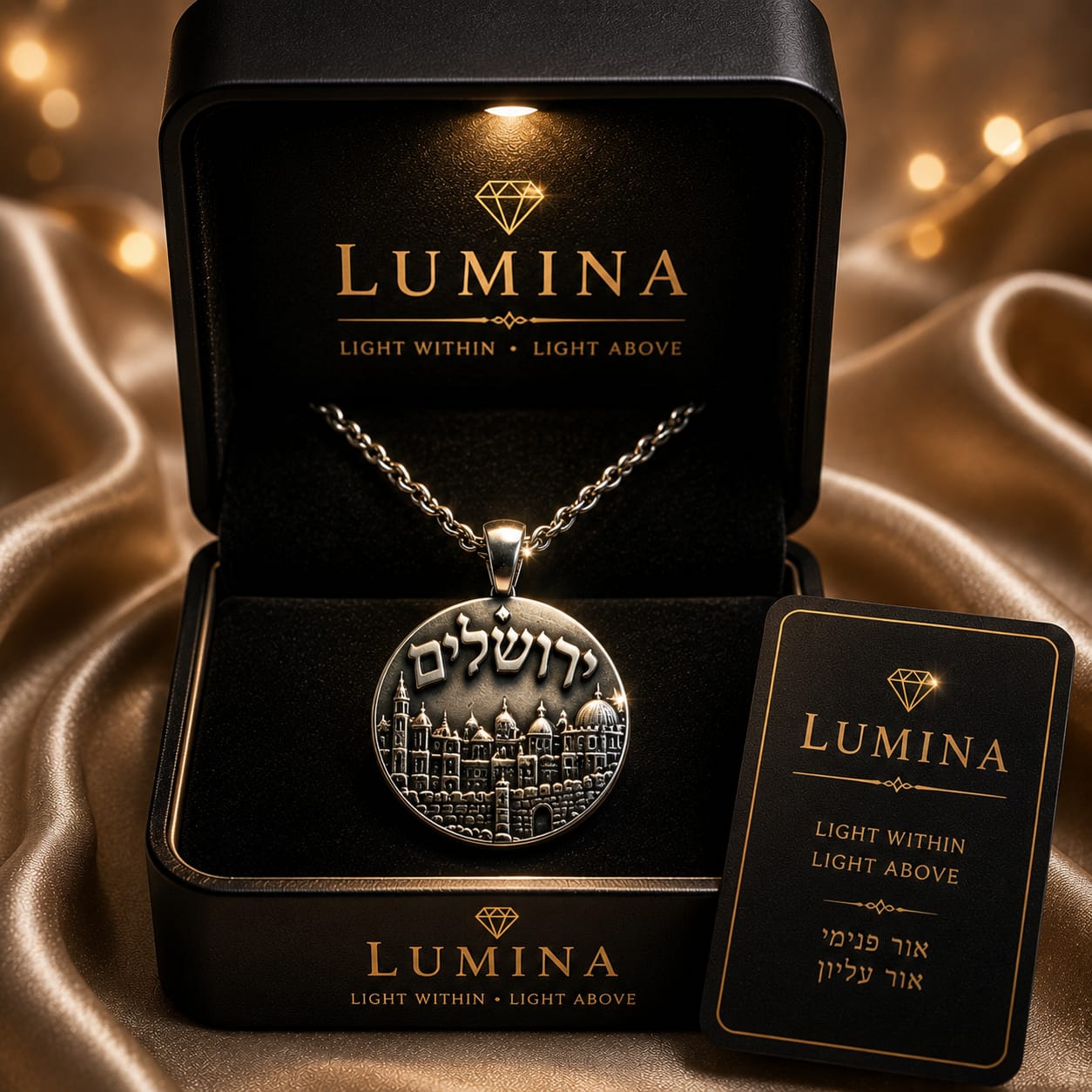 Jerusalem Sacred Light Pendant – Sterling Silver 925 | LUMINA