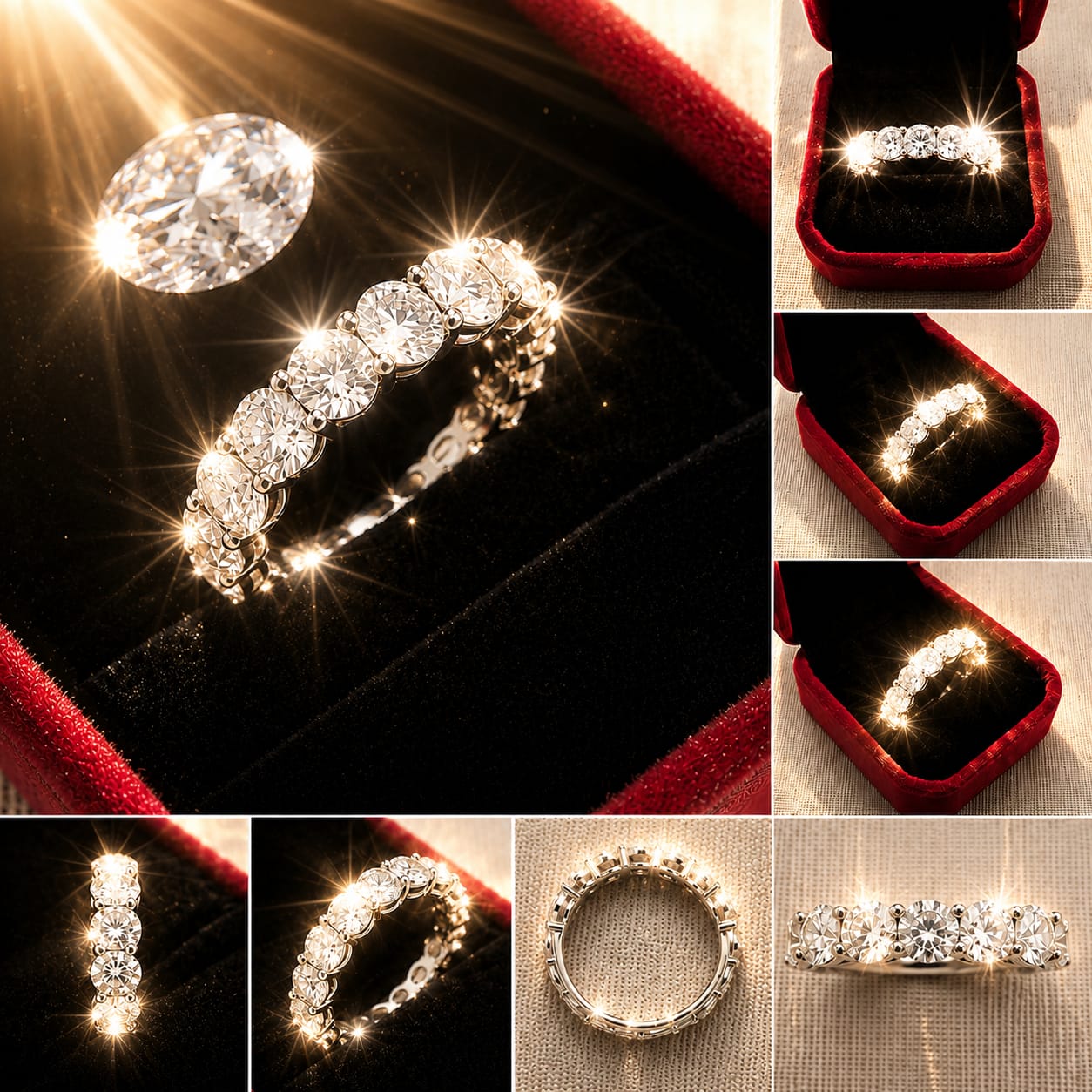 LUMINA Moissanite Ring 925 Silver – Luxury Sparkling Stone | Elegant Women Ring