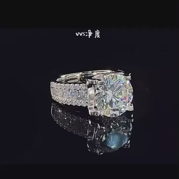 LUMINA 2 Carat Moissanite Ring – 925 Sterling Silver | Diamond Look